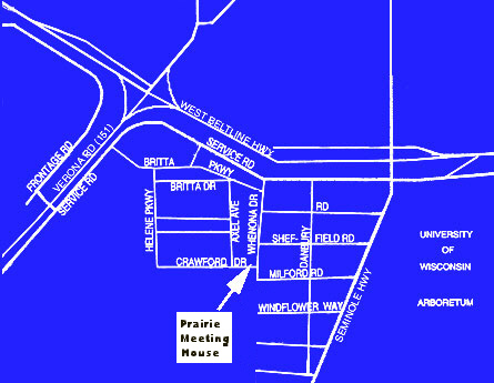Prairie UU Society Meeting House area map